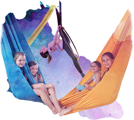 Aerial Akrobatik Zirkusfeeling für Kindergarten Kinder und Vorschulkinder