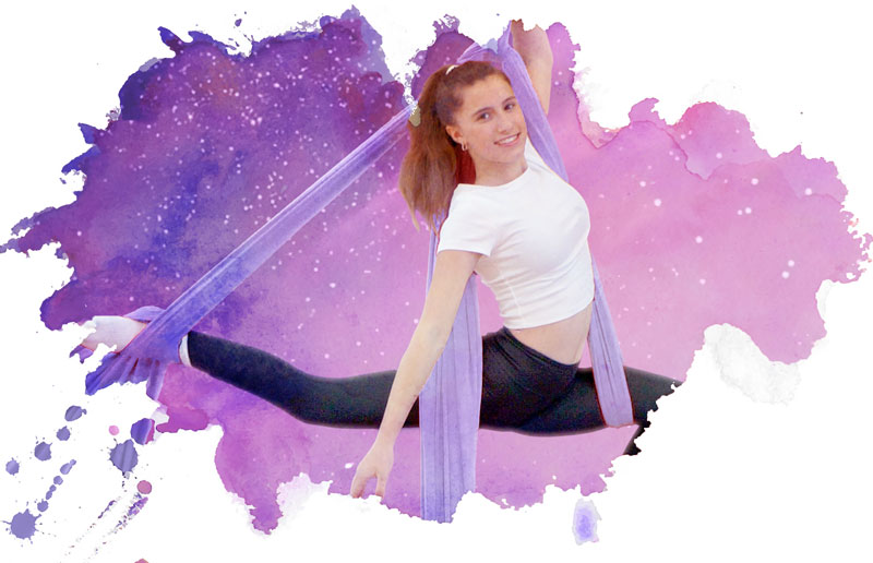 Akrobatik am Hoop für Kinder: Trainerin Nela